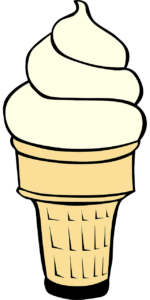 soft serve ice cream in a cone