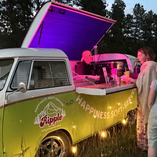 The Ripple Soft Ice Cream Truck in action at a wedding.